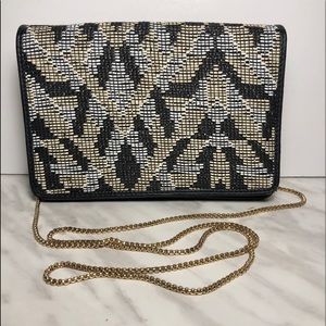 Street Level Woven-look Shoulder Bag/Clutch